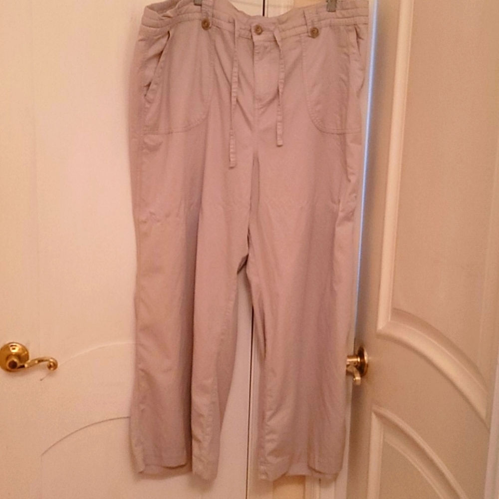 Wide leg linen pants